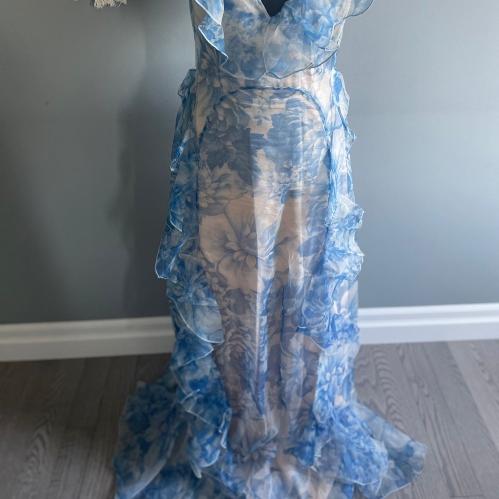 Alice McCALL Oh My Goddess Open-Back Ruffled Floral-Print Silk - Picture 10 of 10